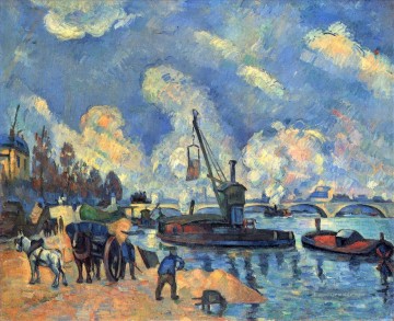  bach - Die Seine bei Bercy Paul Cezanne Landschaften Bach